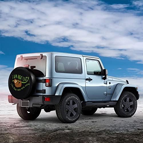 I 'm Lazy I' m Energy Saving Spare Tire Wheel Covers,Прах-Proof Sunscreen Weather-Proof Tire Cover for Car Truck SUV Camper