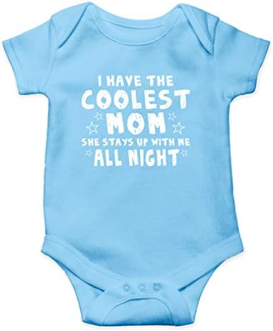 При мен най-готина мама, тя не спи с мен през цялата нощ - Mini Boss - Сладко One-Piece Бебе Baby Bodysuit