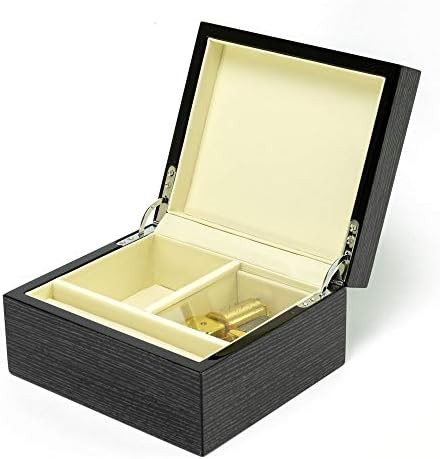 Една от най-съвременните 36 - бележка Hi Gloss Black Abricot Finish Jewelry Box - Sound of Music