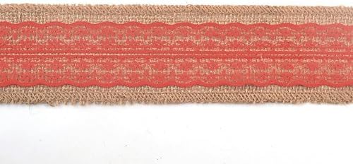 Декоративни дизайнерски тъканни ленти eZthings за домашни занаятчийски проекти и кошници с подаръци (3 ярд, червен(ширина 2,4 инча))