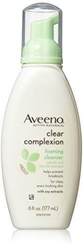 Aveeno Clear Тен Foaming Cleanser, Флакони по 6 унции (опаковка от 3 броя)