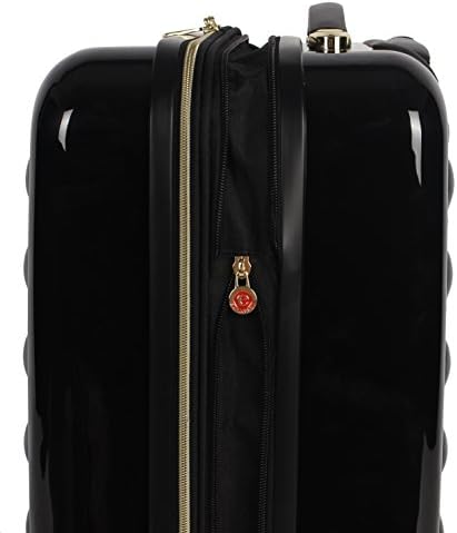 Betsey Johnson 26 Inch Checked Luggage Collection - Разтегателен устойчив на надраскване (ABS + PC) Твърд куфар - лека