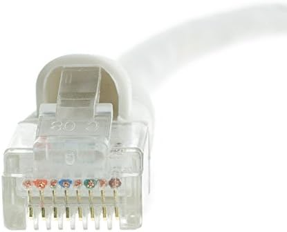 eDragon Cat5e Ethernet Patch Cable with Snagless/Molded Обувка, (1 фут/0,3 м), бяла, (3 опаковки)