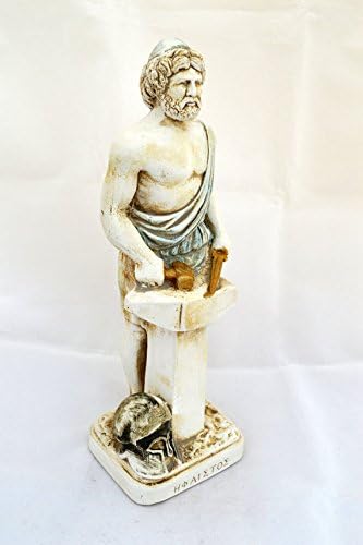 Estia Creations Хефест Древногръцки Бог на ковачество Извайване на Статуята (26,5 см - 10,5 инча)