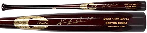 Keston Hiura Milwaukee Brewers Autographed Тъмно Кестеняв Chandler Game Model Bat - прилепи MLB С Автограф