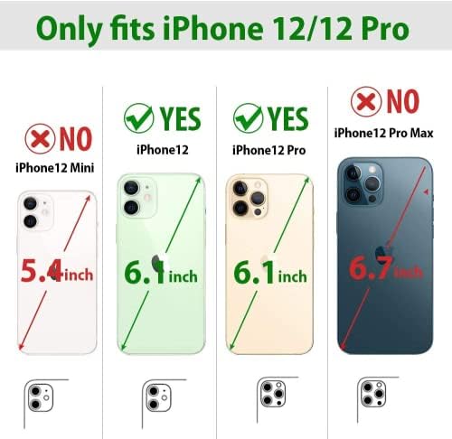 ZVEdeng е Предназначена за iPhone 12 Pro Case и iPhone 12 Magsafe Case, Поставка Магнитна Капачка Работа с Безжично Зарядно Устройство Каишка За ръка Кожен Калъф-Поставка за iPhone 12/12 Pro 6,1 ?