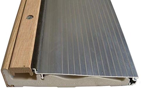 Праг Inswing 5 5/8 инча с Дървена капачка и composite основа - Довършителни мелници (сребрист цвят) (36 инча необрязан)