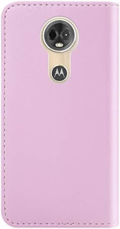 Защитен калъф чудесно за Motorola Moto E5 Play Трикольор Ред Хоризонтален Флип TPU + PU Кожен Калъф с държач и слотове