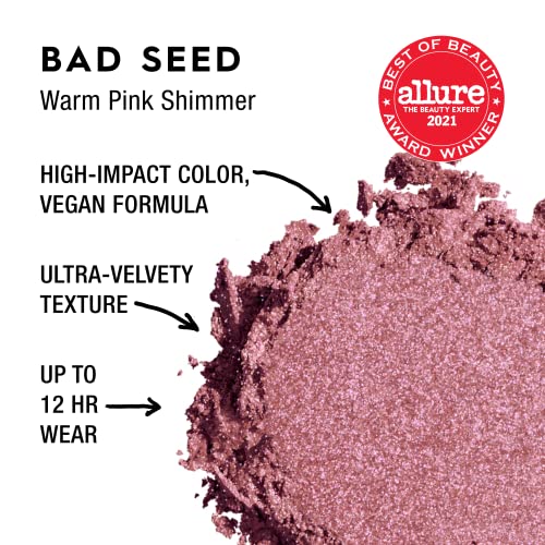 Urban Decay 24/7 Eyeshadow Compact, Bad Seed - Топло розово трептене - Ултра-Блендируемый - Наситен вегетариански цвят