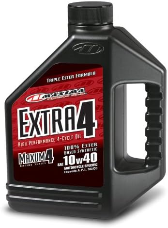 Maxima Racing Oils 169128-2PK Extra4 Synthetic 4T 10w40 Motorcycle Engine Oil 1G Bottle, 2-Pack