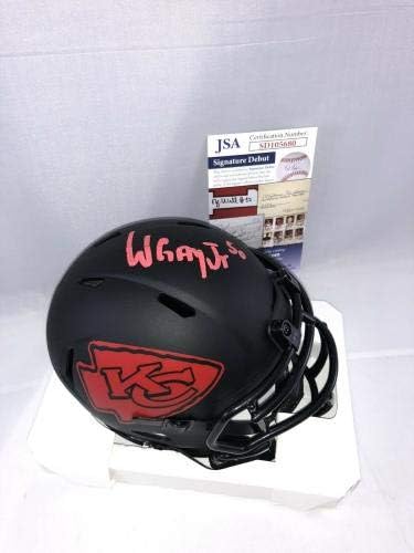 Уили Гей Младши Подписа Kansas City Chiefs Eclipse Mini Helmet Jsa - Автографированные Мини-Каски Колеж