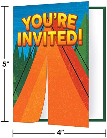Creative Converting Camp Out Birthday 48-Count Party Invitations