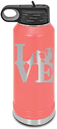 Love Shih Tzu Laser Graved Water Bottle Customizable Polar Camel Stainless Steel Many Colors Sizes with Straw - lion park