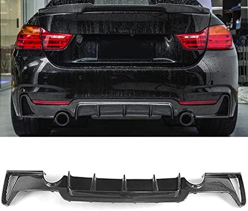 GLLXPZ Въглеродни Влакна Задната Броня на Автомобила Дифузьор и Спойлер за BMW 4 Series F32 F33 F36 M Спорт 2014-2019