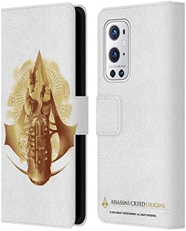 Head Case Designs Официално Лицензиран Assassin ' s Creed Hidden Blade Origins Пити Кожена Книга Портфейл Калъф е Съвместим с OnePlus 9 Pro