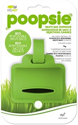 Диспенсер силиконов торбата за отпадъци FFDPET Poopsie и ролка без мирис, Зелен