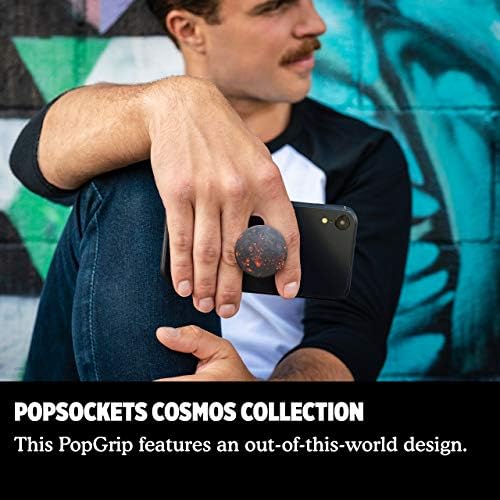 PopSockets 801007 PopGrip - Расширяющаяся поставка и дръжка със сменен покрив - Dark Star