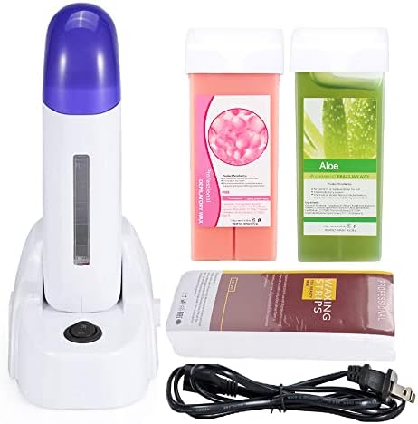 iMeshbean Roller Waxing Kit, Home Depilatory Soft Wax Warmer Heater with Roll On Wax Cartridge Зареждане and Wax Stripes