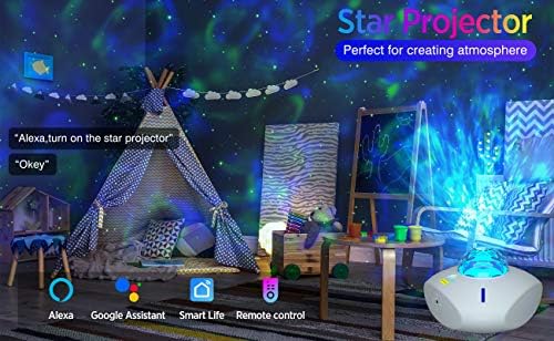 Galaxy Проектор, лека нощ Звезда Проектор за Спални, 3 в 1 10 Цвята Промяна на Тавана Декор Лампа с Bulit-in Говорител