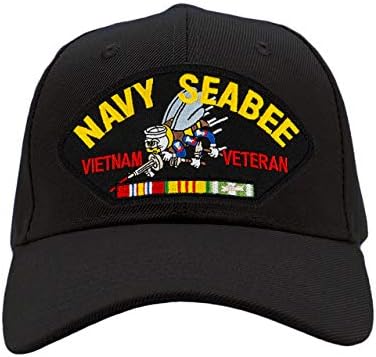 PATCHTOWN US Navy Seabee - Vietnam Veteran Hat/Ballcap Adjustable One Size Fits Most (различни цветове и стилове)