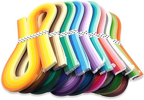 JUYA Multi-Color Paper Quilling Stripes Set 60 Цвята 10 X Дължина 54 см Ширина на хартия 10 mm (0.39 инча)