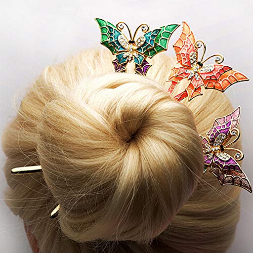 Жените Красиви Пръчки За Коса Класическа Ретро Форма На Пеперуда, №3