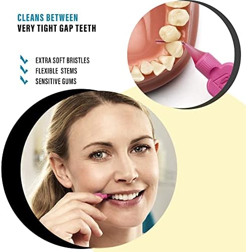 TEPE Interdental Brush Original Почистване – четки за Зъби между зъбите 6 Pk, розов