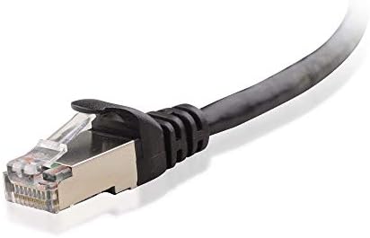 Кабел има значение Snagless Long основа cat6a (SSTP, SFTP) Екраниран Ethernet кабел черен на цвят, 75 фута и Cat6 Плосък