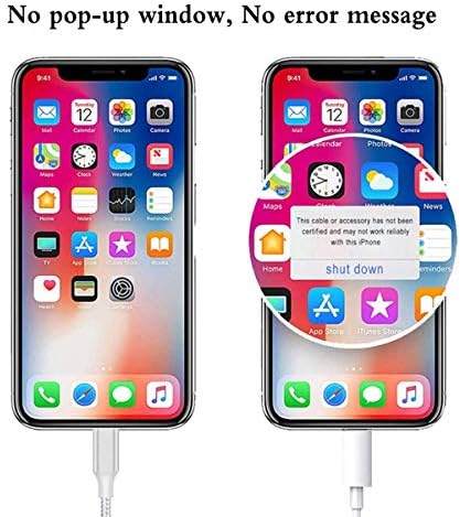 Зарядно за iPhone 6 ФУТА, Пфи Сертифициран Кабел Lightning Трайно Бързо Зарядно Устройство Найлон Бързият кабел за зареждане