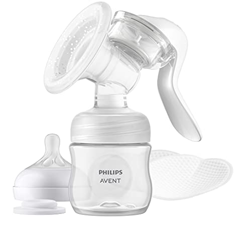Philips Avent Комплект за кърмене с Ръчно молокоотсосом + Торбички за съхранение на кърма 6 грама, 50 опаковки + лопатки
