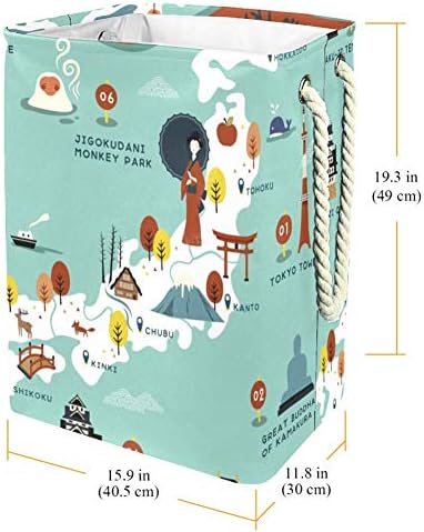 Unicey Япония Карта за Пътуване Исторически Места, Голяма Кутия За Съхранение на Сгъваема Кошница за Дрехи, за Бебешки