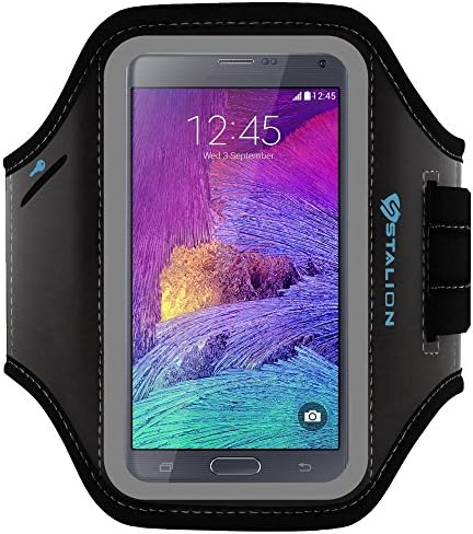 Забележка 4 Превръзка: Stalion Sports, Running & Exercise Gym Sportband за Samsung Galaxy Note 4 & Note Edge (Jet Black)