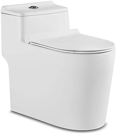 SaniCanada 923 - Двойна сливи Удължен едно Парче тоалетна чиния с Мек закрывающимся седалката, Удобна височина, Watersense,