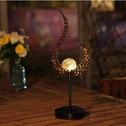 Градина HDNICEZM Слънчеви Настолни Лампи Открит Пламък Форма на Пляскане Стъклен Глобус Стари Метални Фенери,Водоустойчив