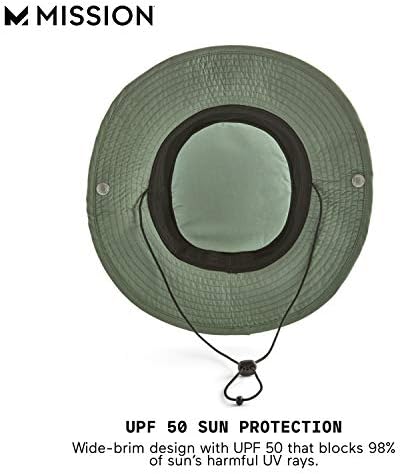 Mission Cooling Bucket Hat - UPF 50, 3, с широка периферия, се охлажда при