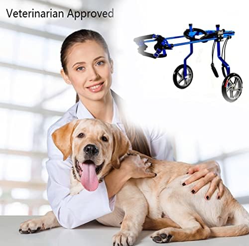 Инвалидна количка за кучето SDFGDFD, регулируеми колела за тренировка на животното, за инвалидни колички домашни любимци/кучета