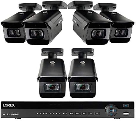 Lorex NR9082X 8 Канална Система за сигурност w/ 6 8MP LNB9232S 4K Фиксиран обектив 8MP 30FPS Аудио Куршум Камери