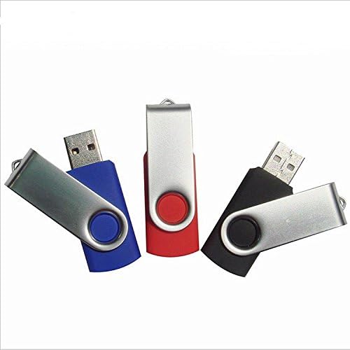 DHL 100 Pack 4G USB Flash Drive 2.0 Flash Drive Отточна тръба на шарнирна връзка Memory Stick, Thumb Stick Дръжка Въртящи Дизайн Blue