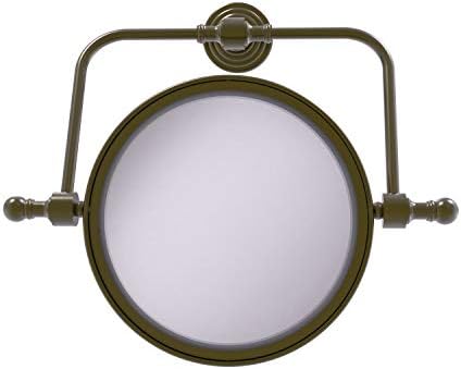 Allied Brass RWM-4/5X Retro Wave Collection Wall Mounted Swivel 8 Inch Diameter with 5X Magnification Make-Up Mirror,
