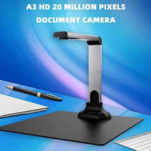 Book & Document Scanner, 20MP High Definition Portable Document Camera, A3 Скенер Auto-Flatten & Deskew and OCR for Office and Education Presentation