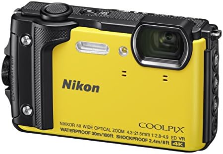 Nikon стилен компактен дизайн, w300 Водоустойчив подводни дигитална камера с TFT LCD, 3, жълт (26525)