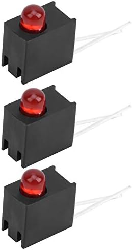 Shell Клип LED Holders Panel Display Pre Wired Emitting Diode, вземане 100pcs 3 мм 3 мм Black Light Emitting Diode Durable LED Lamp Holder(Red light)
