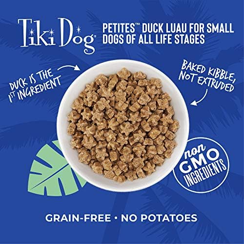 Tiki Dog Aloha Дребните Беззерновой Суха Храна за кучета, Печена с Прясно Месо и Суперпродуктами