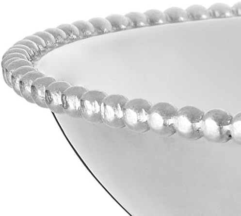 Голяма Сервировочная купа Марипоза Pearled, Един размер, Сребро