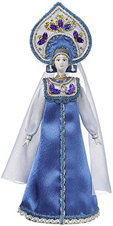 емилия-сувенири Руски порцелан, ръчно изработени Традиционен народен костюм Кукла 12 23-12