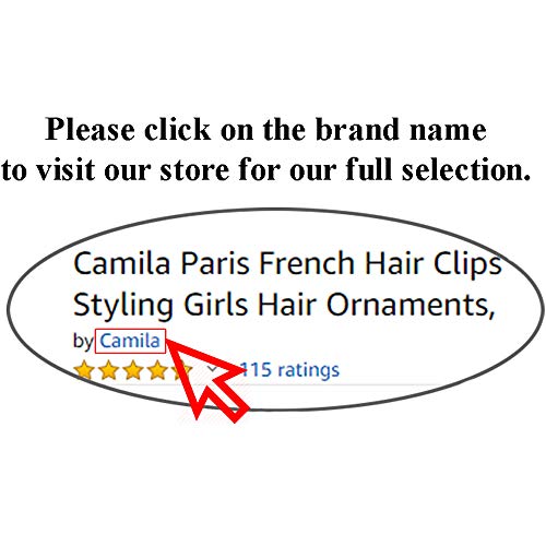 Camila Paris CP2925 Френска Шнола за коса, за Жени, Малка група от 2 бели Златни Щипки за коса за момичета. Модни Трайни