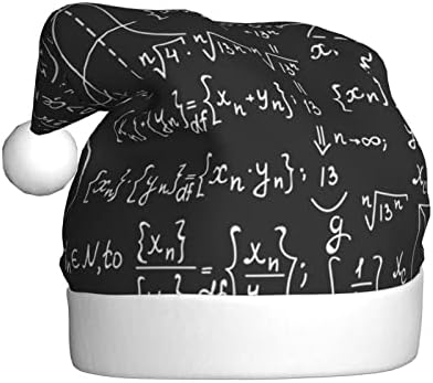 1бр Коледна Шапка,написани на Ръка Математическо Уравнение за Изчисляване на Санта Шапка,Коледна Шапка ,Нова Година, Празнична