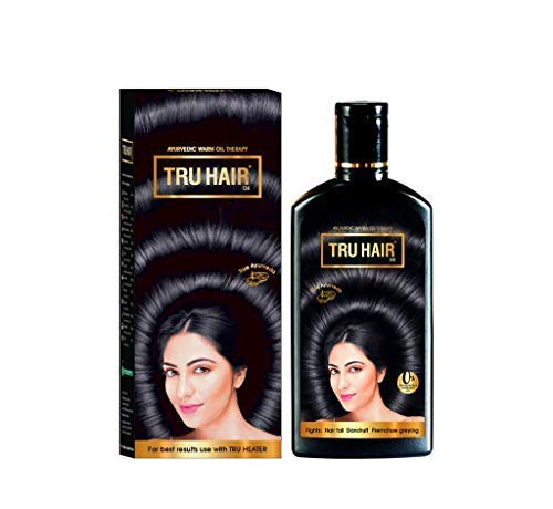 Drop TRU HAIR Ayurvedic Hair Oil Refill pack | Bhringraj, Amla, Hibiscus, Brahmi за пърхот, косопад, Черни Лъскави къдрици