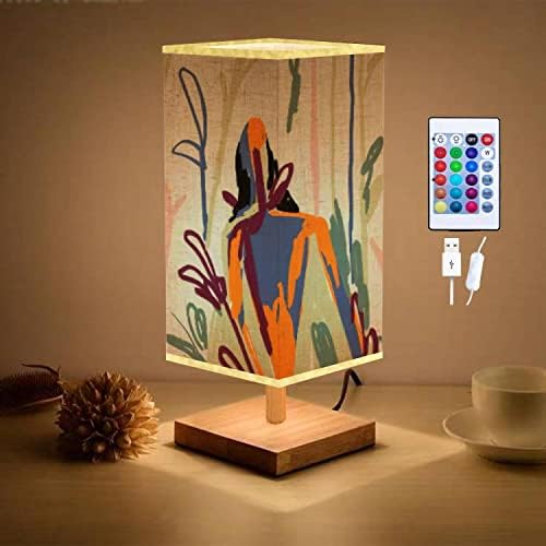 Затемняемая настолна лампа Абстрактен Човек в Природата Fauvism и експресионизъм е Изкуството Цветни USB Нощна Лампа/ Минималистичен Дизайн/ Настолна Лампа/ нощно Шкаф