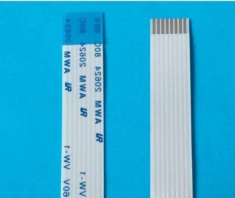 Gimax 10 бр. Гъвкав плосък кабел FFC 8 PIN 0.5 мм стъпка на Лентата и Съща страна на Дължина 60 70 100 120 150 200 250